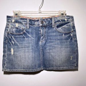 Paige Distressed Denim Mini Skirt Size 27